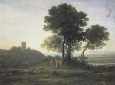 Claude Lorrain Landscape with Jacob and Laban (mk17) oil painting picture